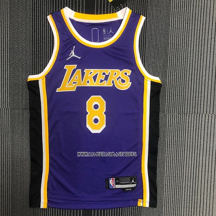 Kobe Bryant NO 8 Camiseta Los Angeles Lakers Statement 2021-22 Violeta